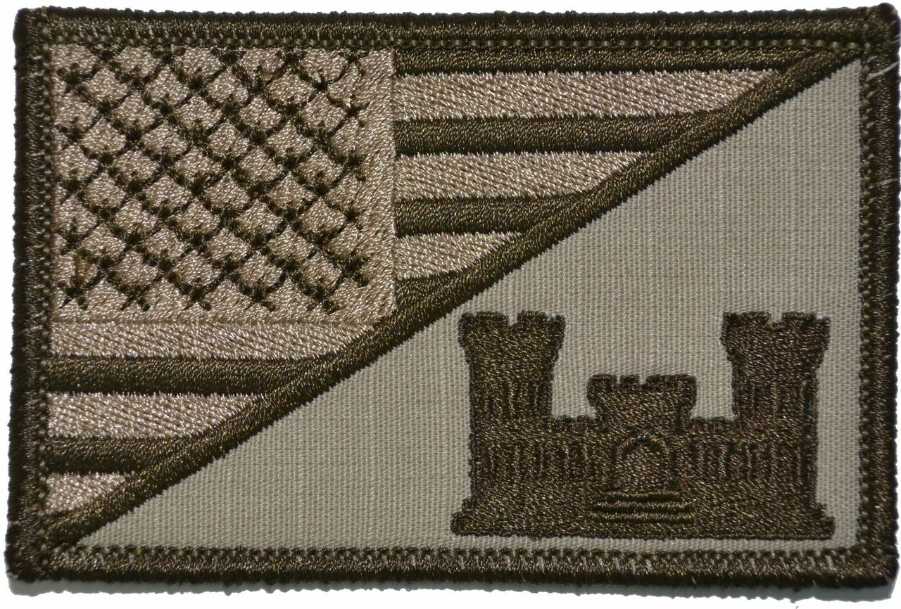 Army Engineer Castle USA Flag – 2.25×3.5 Patch