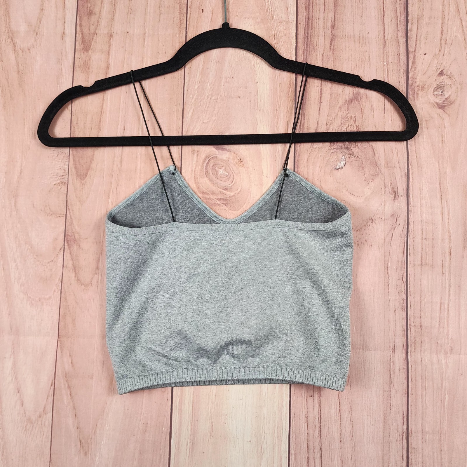 Free People Intimately Skinny Strap Brami Crop Top Womens Sz XS/S Gray NWOT