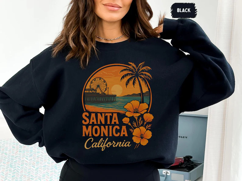 Santa Monica California Beach City Travel Unisex Sweatshirt