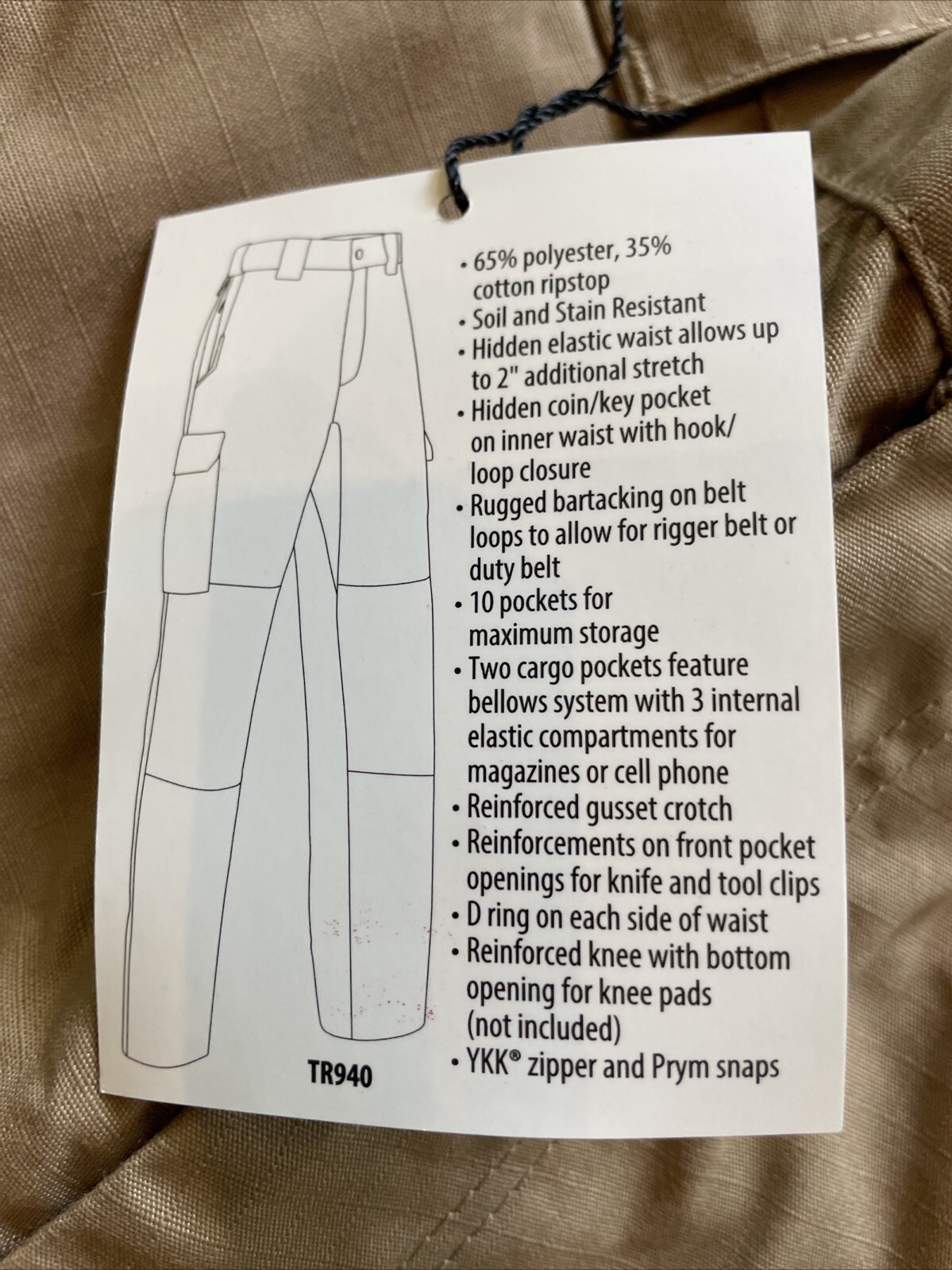 MENS 28×32 GALLS G-TAC RIPSTOP CARGO TACTICAL PANTS TR940 TAN 28×32 S20