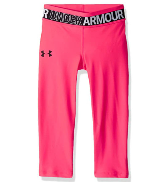 Under Armour Girls HeatGear Armour Capri, Pink