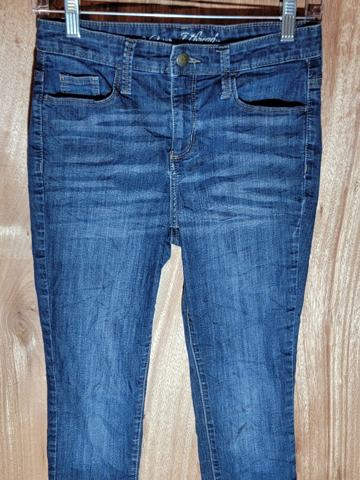 universal thread jeans womens size 2/26r skinny high rise stretch denim blue