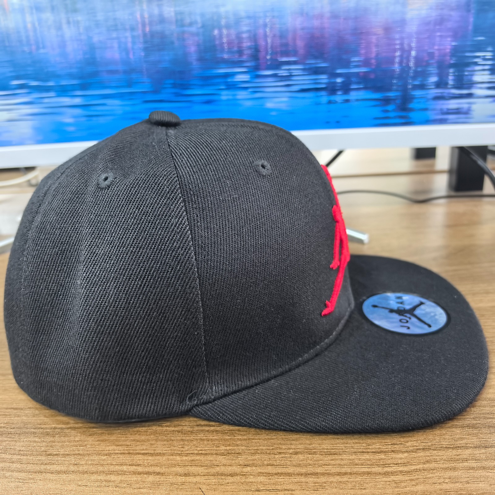 Jordan Classic Sports Unisex Embroidered Black Flat Brim Baseball Cap