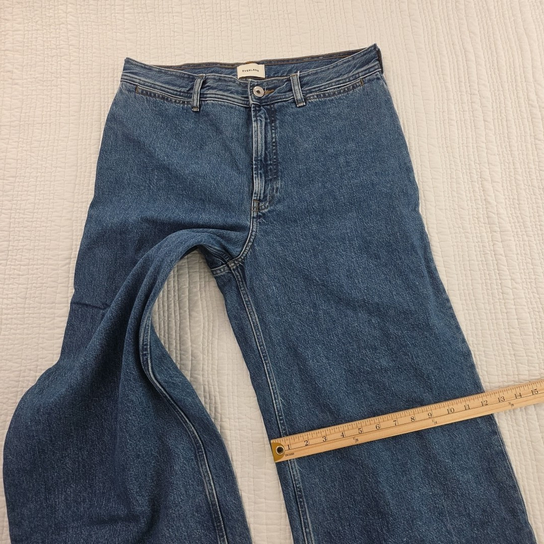 Everlane The Mariner Jean Med Blue Wash Denim Jeans Size 31R Cropped High Rise