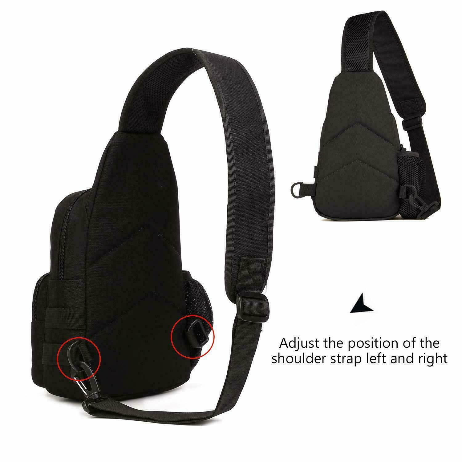 Mens Military Tactical Molle Chest Pack Backpack Sling Shoulder Crossbody Bag US