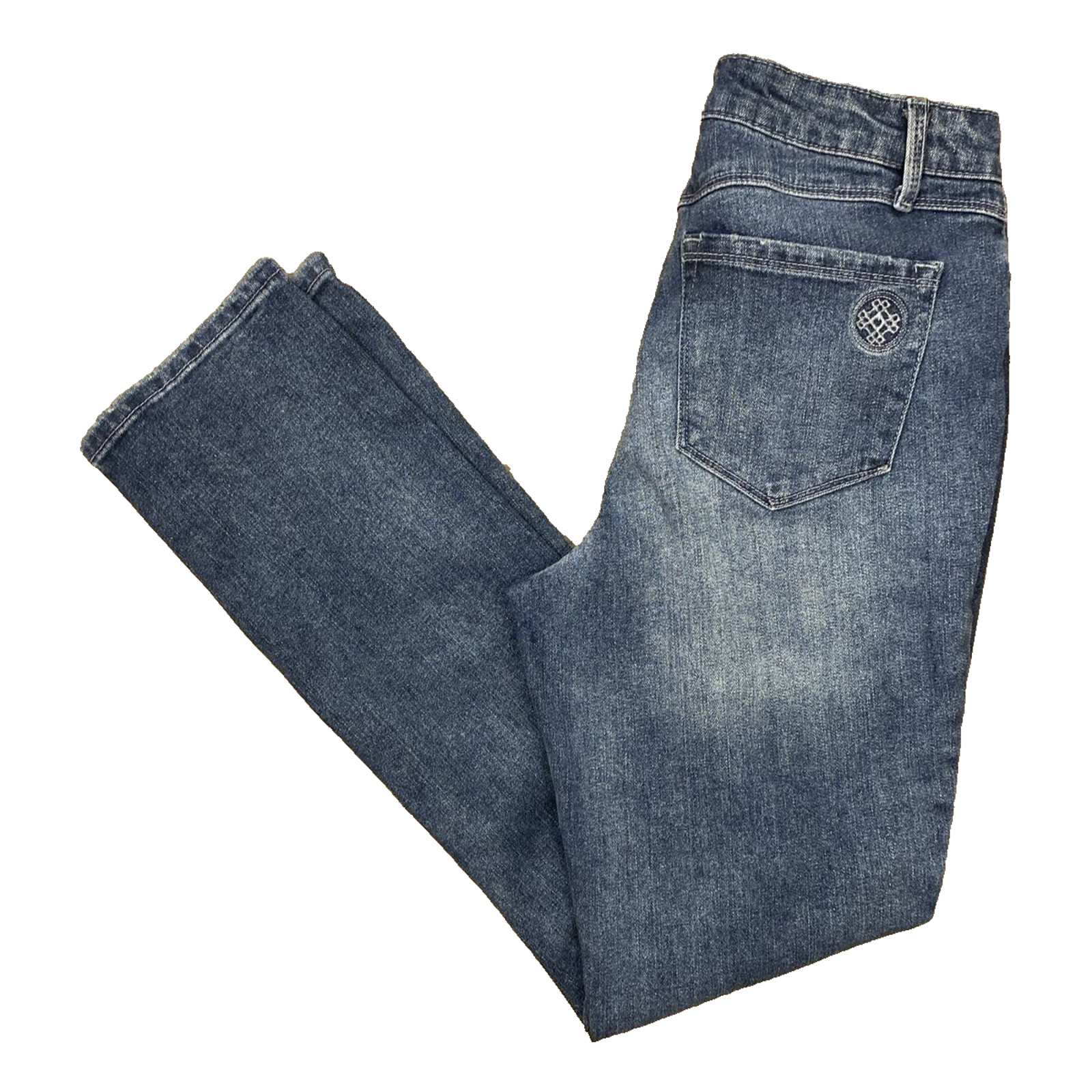 Laurie Felt Sz 2 Tall Mid Rise Relaxed Straight Leg Distressed J288