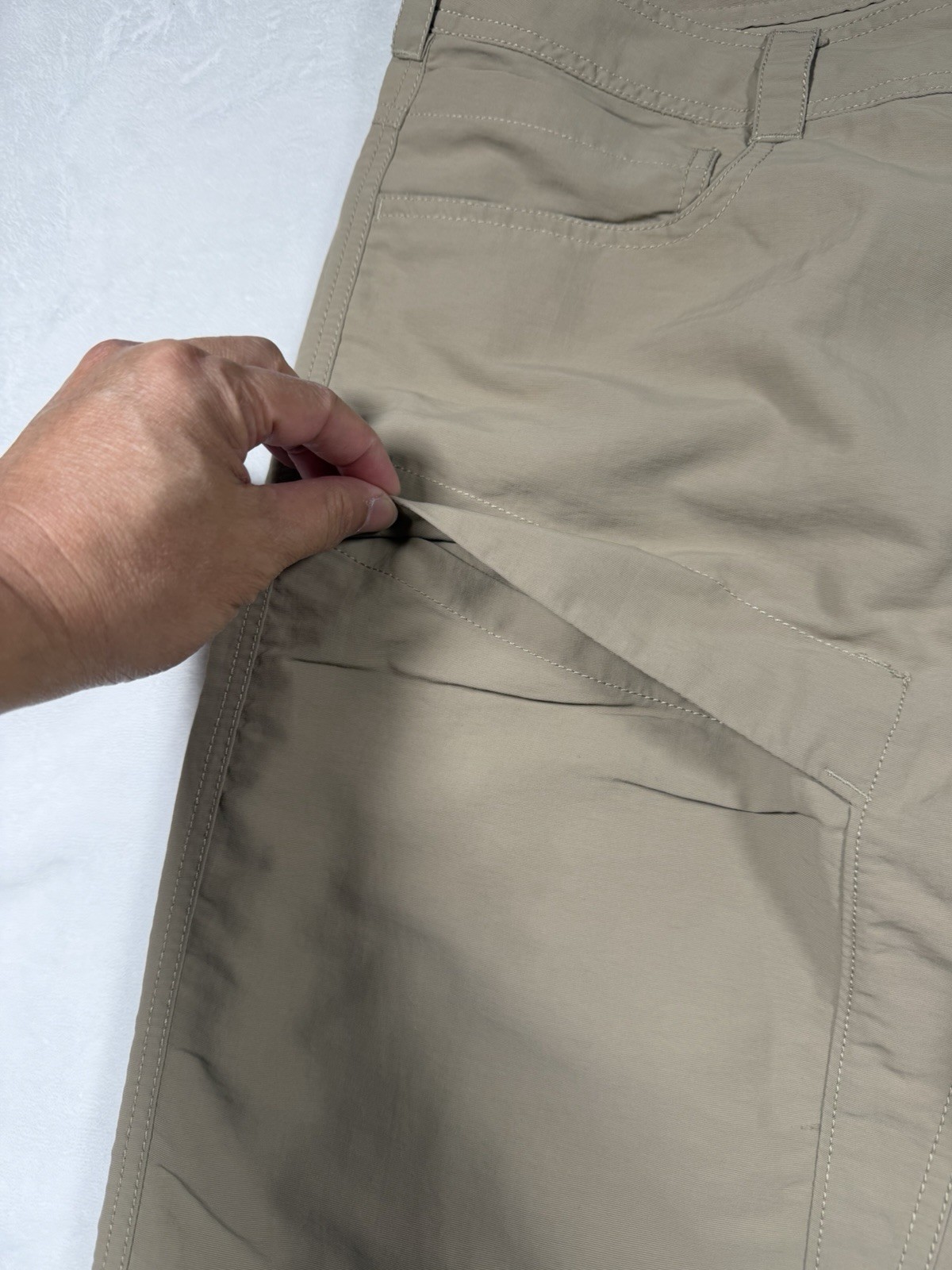 The North Face Pants Nylon Poly Hiking Outdoor Mens 34 X 29 Beige Khaki