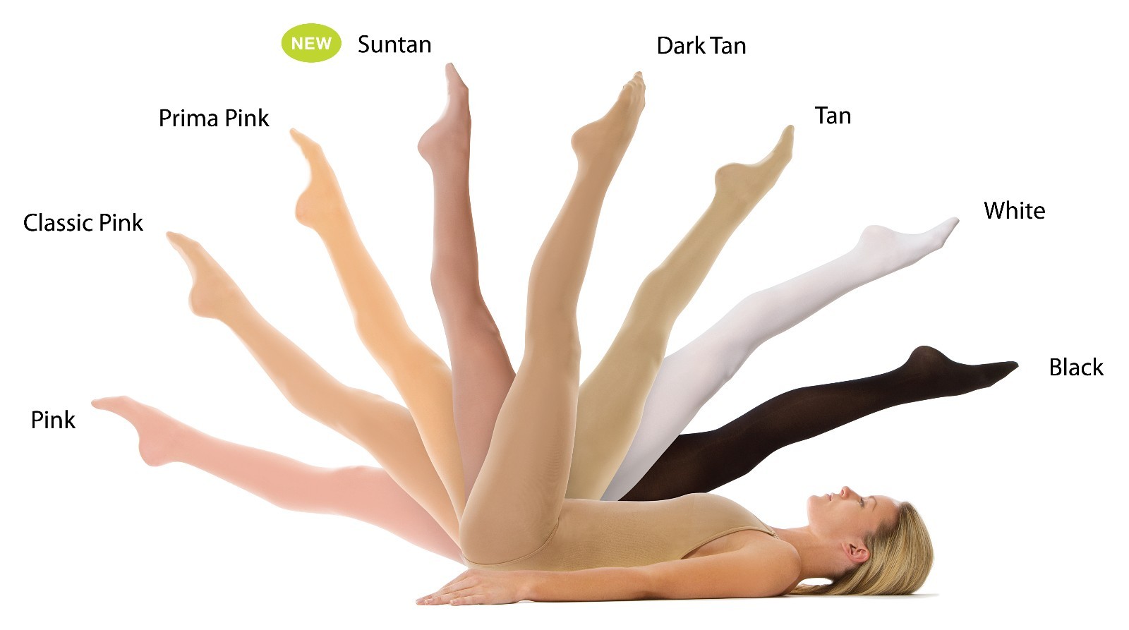 Adult Dance Tights Revolution Spandex Color-Flow Convertible