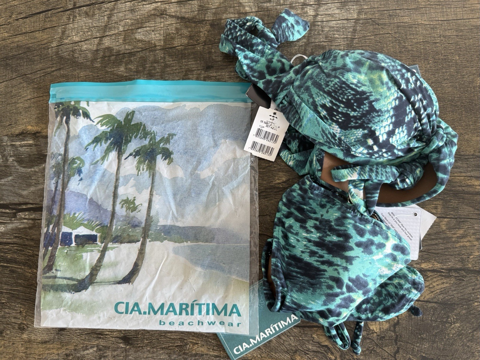 NEW WITH TAGS CIA Maritima Bikini Set Size Small Or Medium (Top / Bottom)