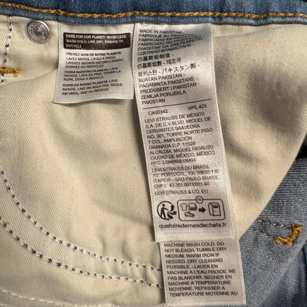 Levis 314 Shaping Straight Jeans Womens 28 Blue Denim Medium Wash Stretch
