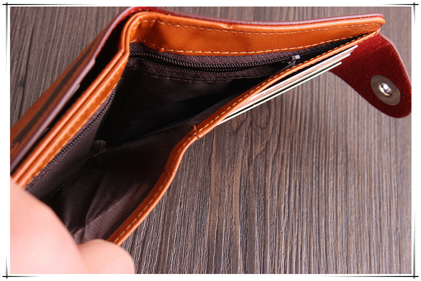 Men’s US 100 Dollar Bill Leather Bifold Card Photo Holder Wallet Handbag Purse