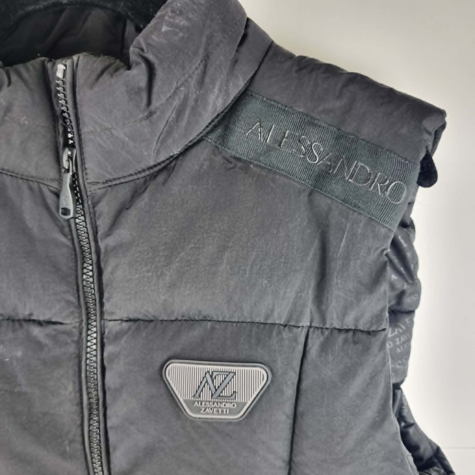 Alessandro Zavetti Vito Gilet Black Padded Vest Style UK Size Small