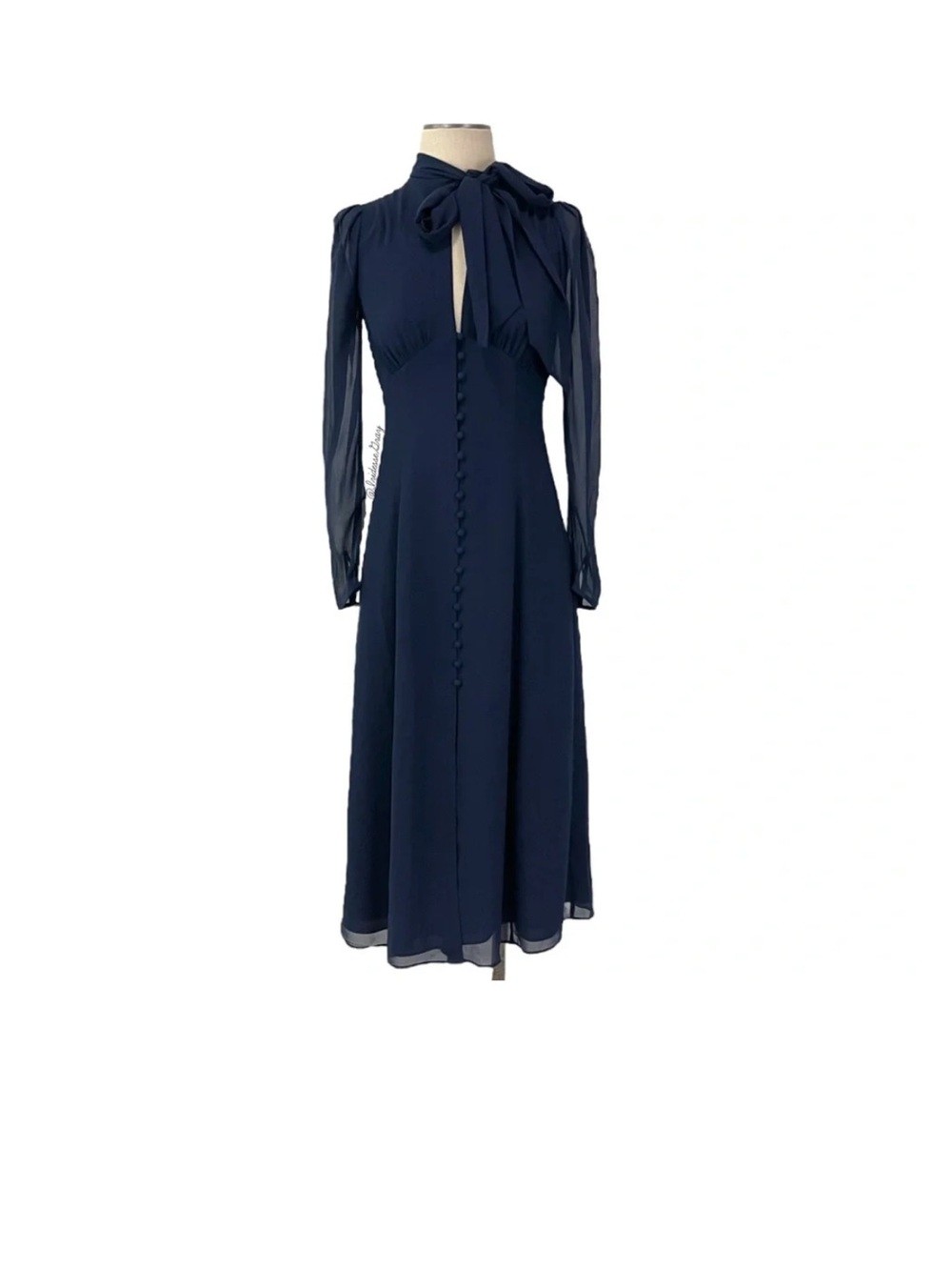 Aritzia Wilfred Mambo Dress in deep navy blue