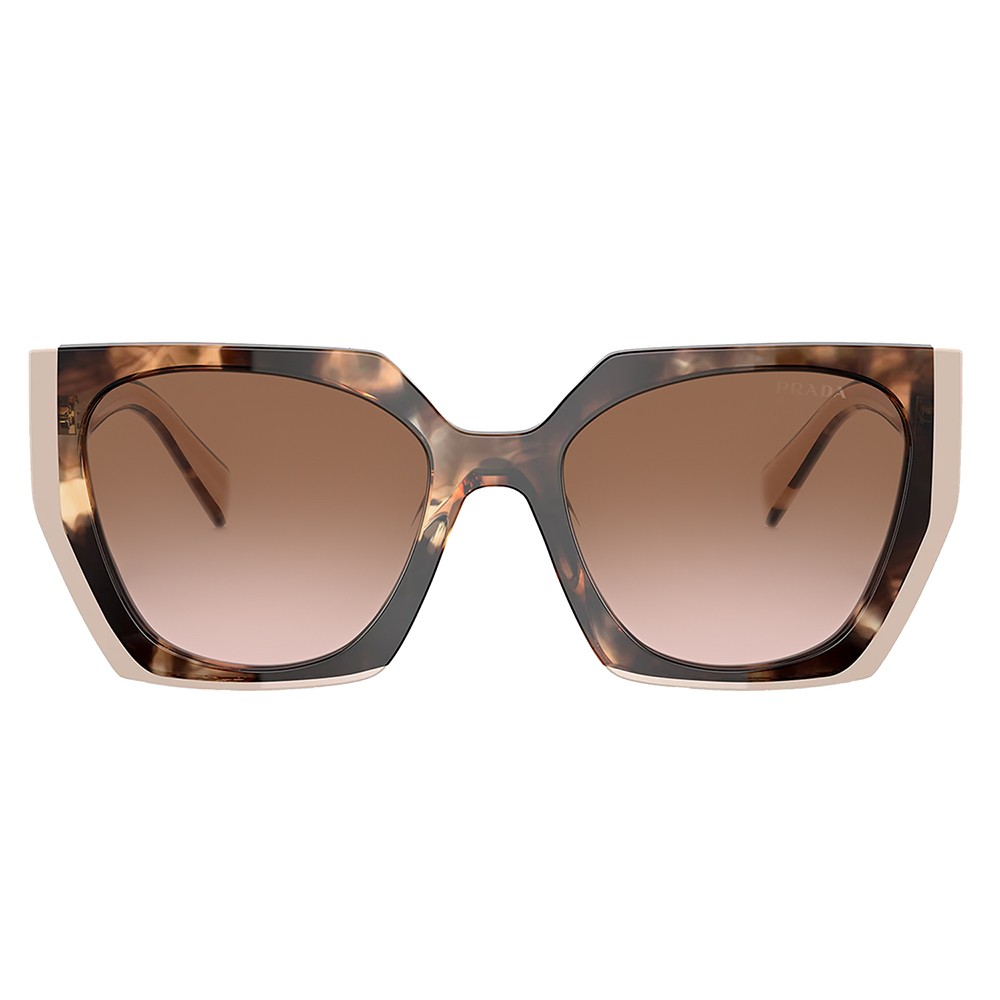 Prada PR 15WS 01R0A6 Tortoise Caramel/Powder Plastic Sunglasses Brown Gradient
