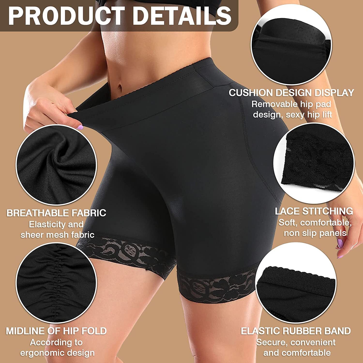 Fajas Colombianas Fake Buttocks Pad Butt Lift Shorts Body Shaper Booty Enhancer