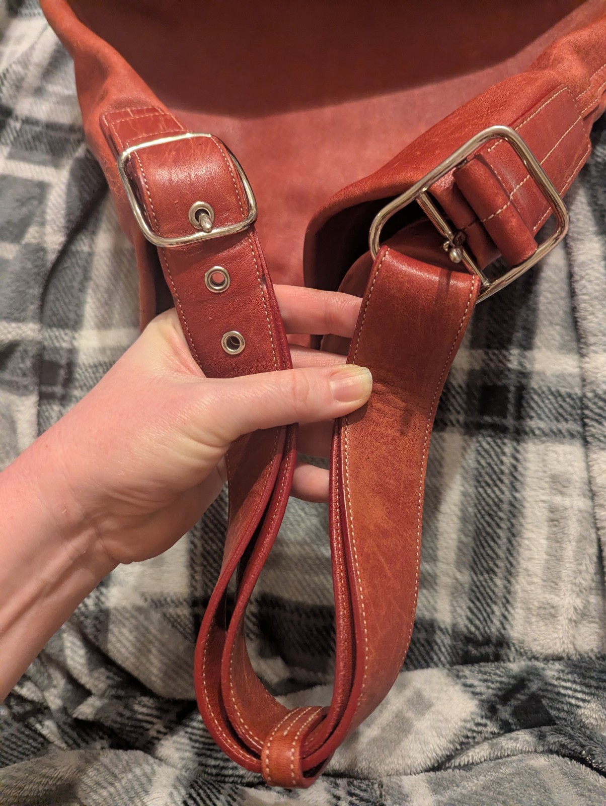 Coach Red Bleecker Bucket Signature Legacy Vintage Shoulder Bag No D2S-9151
