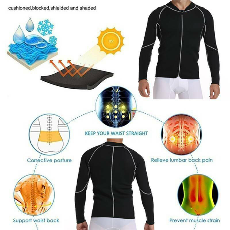 Heavy Sauna Suit Sweat Exercise Gym Men Shaper Suit Fitness Weight Loss Anti-Rip