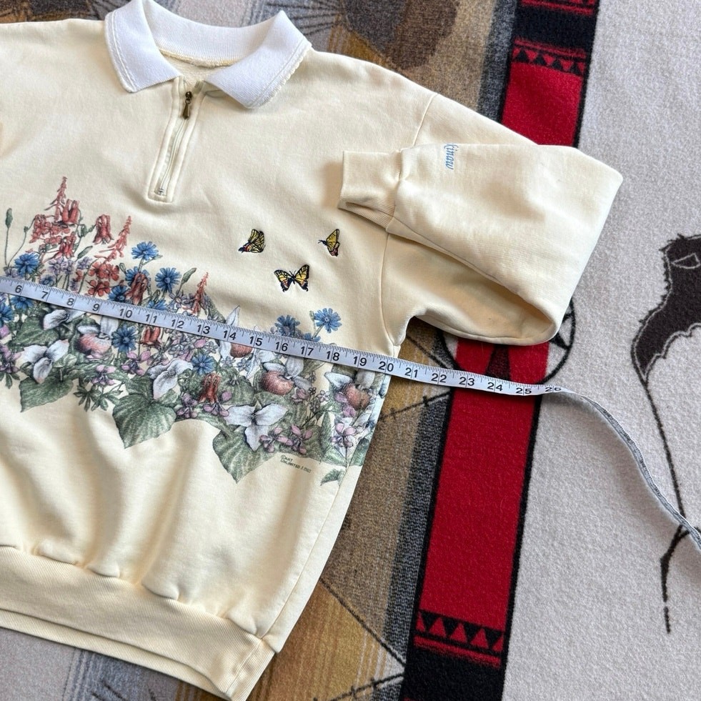 Vintage 90s Women’s Art Unlimited Butterfly Nature Outdoor Sweatshirt Size Small