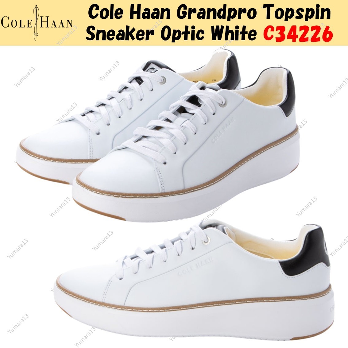 Cole Haan Grandpro Topspin Sneaker Optic White C34226 Men’s Size