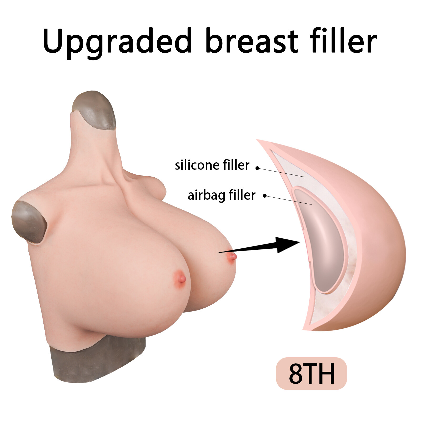 Realistic Silicone Breast Forms Huge Fake Boobs Z Cup Drag Queen Crossdresser
