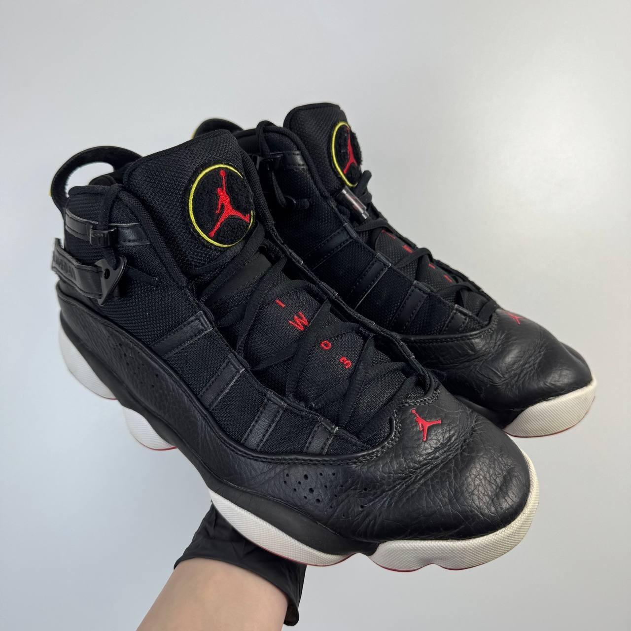Nike Air Jordan 6 Rings 322992-063 Black Red Size US 11