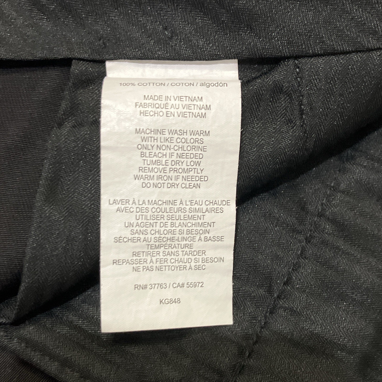 Perry Ellis Portfolio Men’s Black Cotton Twill Dress Pants 32W Straight Leg