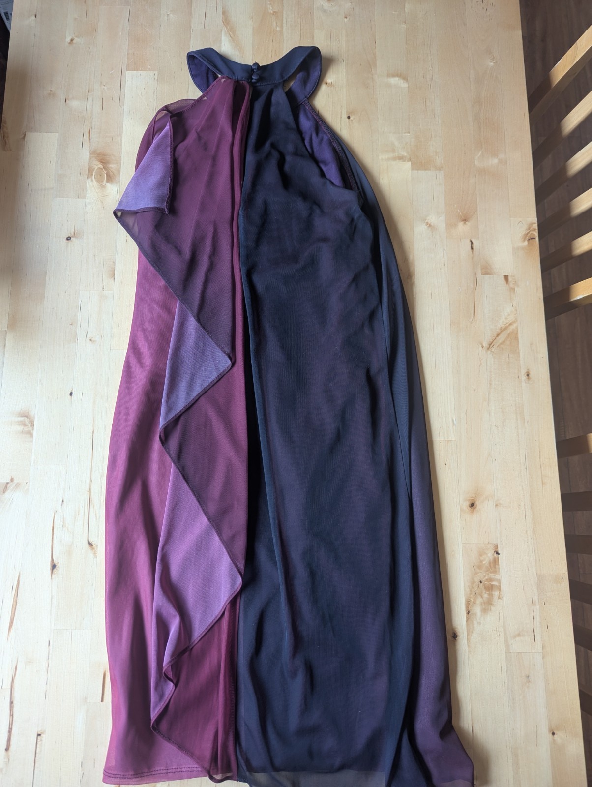 Le Chateau Knit Halter Ruffle Orchid / Purple Ombre Dress Size XXS
