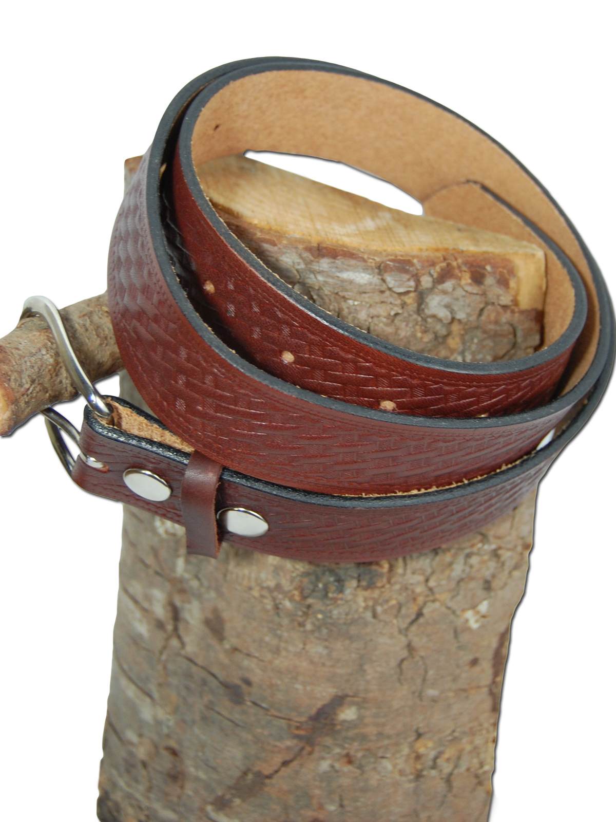 New Barsony 1 3/4″ (1.75″) Basketweave Leather Belts for Sizes 47″ – 53″