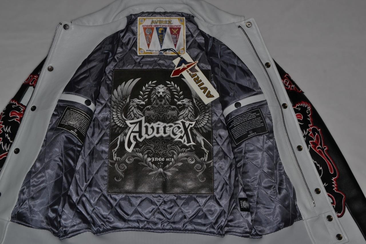 AUTHENTIC MENS AVIREX 2 TONE GOTH JACKET BOMBER GREY BLACK BRAND NEW ALL SIZES