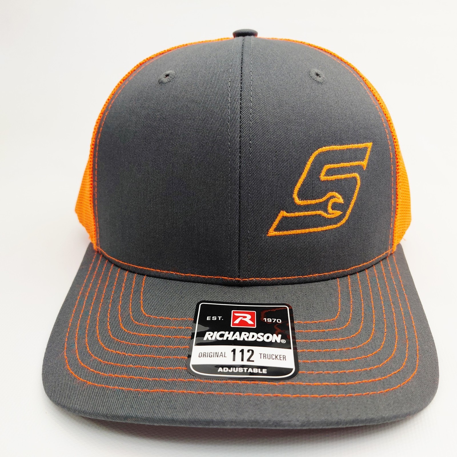 Richardson 112 Trucker Cap Hat Mesh Snapback Snap-On Embroidered Fluorescent