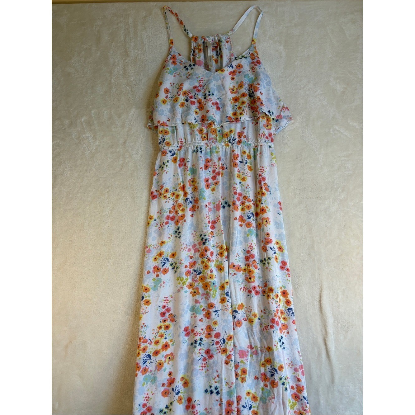 LC Lauren Conrad Floral Ruffle Maxi Dress – Size M