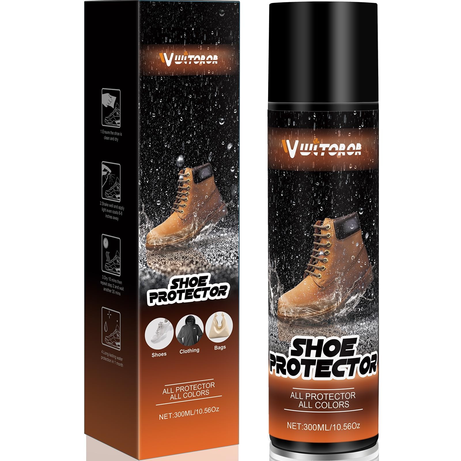 Shoe Protector Spray, 10.56 Oz, Rain & Stain Waterproof Nano Protection for S…