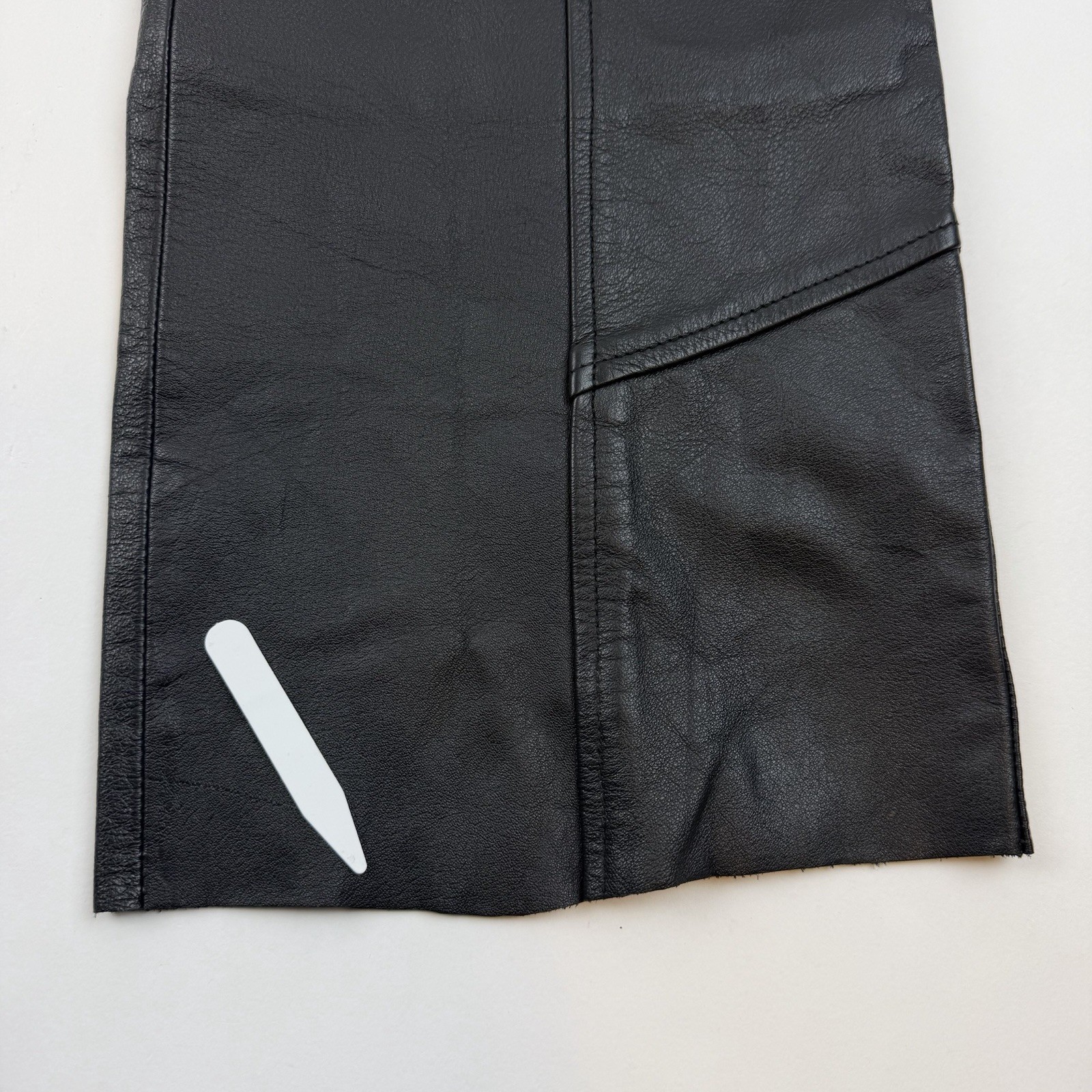 Harley Davidson Leather Pants 38 / 10 W Black Genuine Biker Western Women *READ