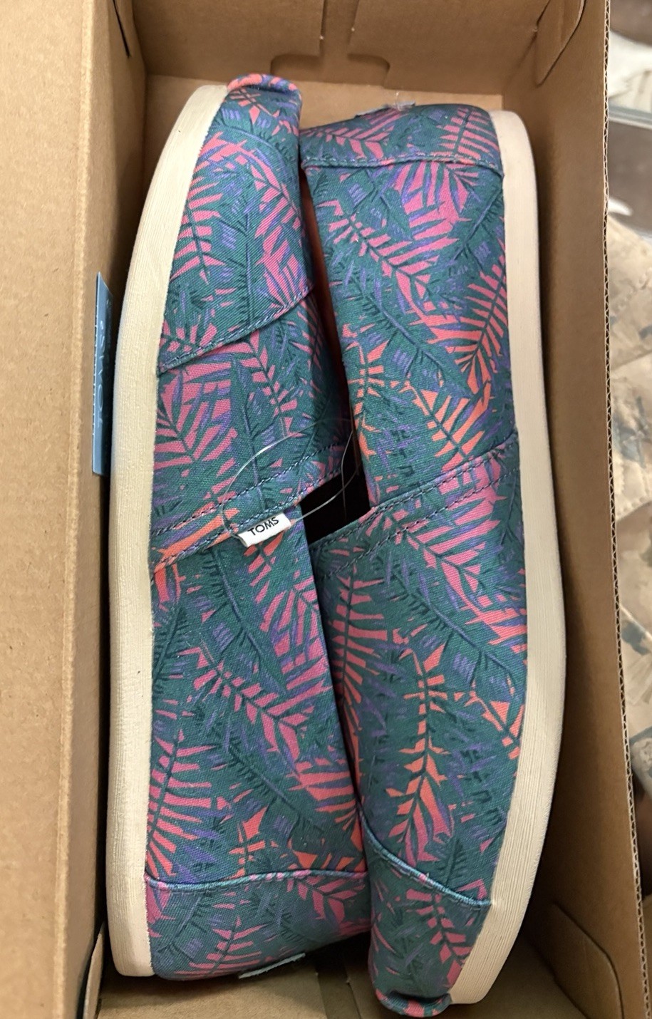 Size 10 Tom’s Sunset Multi California Palms Alpargata New With Tags