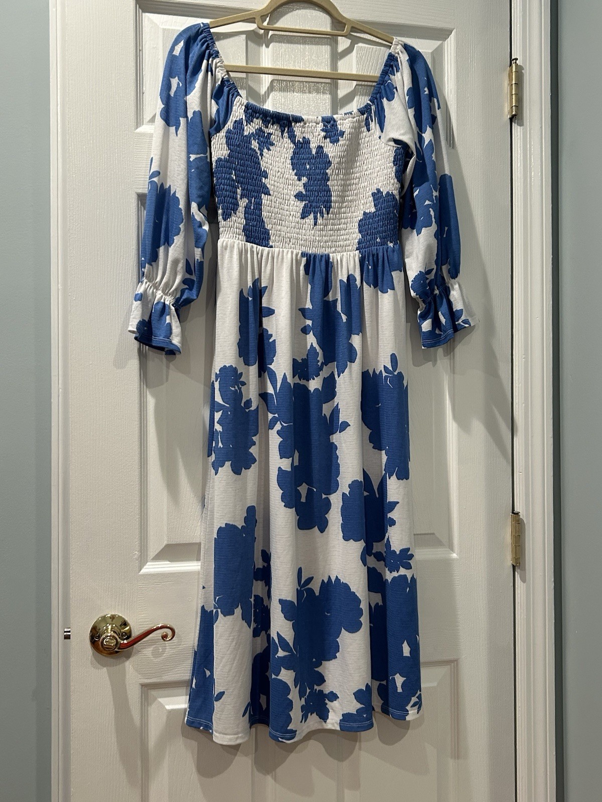 Sugar Lips Blue And White Floral Dress Size S
