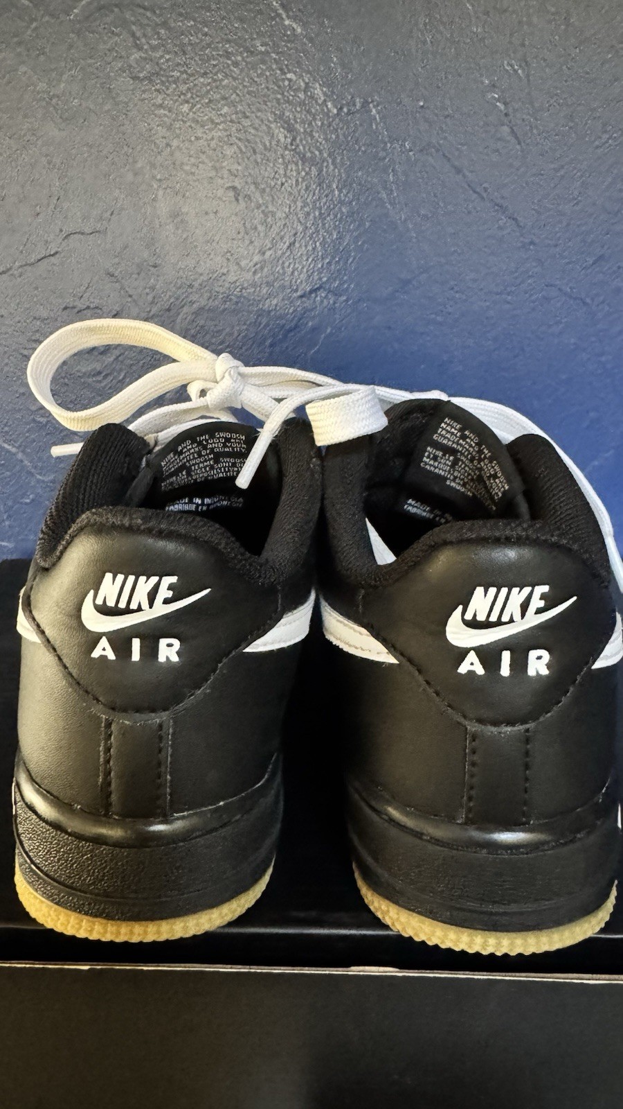 Nike Air Force 1 Low Unisex Kids 4Y (EU 36/UK 3.5) Black/White IB8845-001