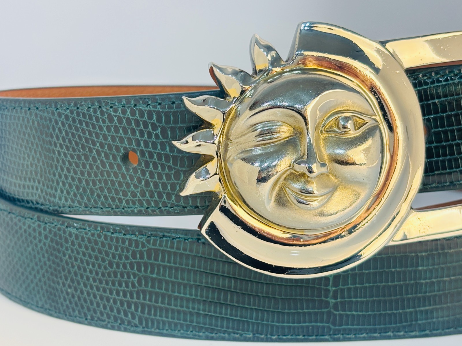 Large Barry Kieselstein Cord Style Sterling Silver .925 Sun Face Belt Buckle 40