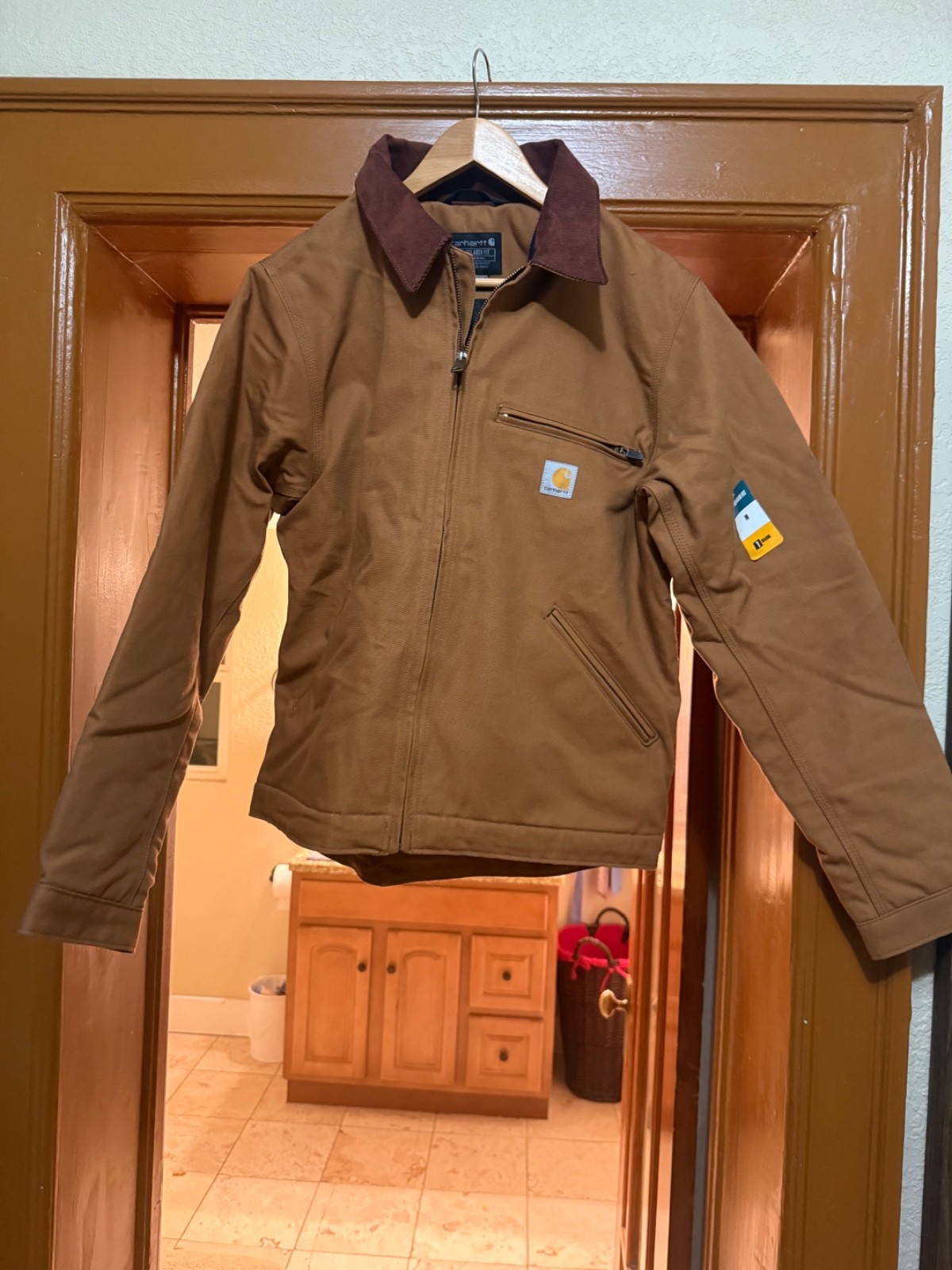 Carhartt Mens Blanket Lined Detroit Jacket 103828-BRN Relaxed Fit NWT Sz Med