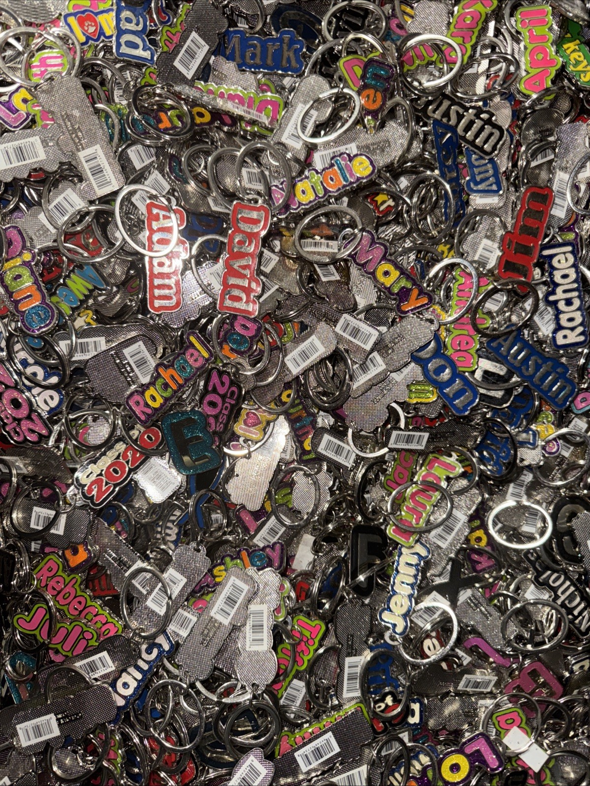 A, B, C, D, E, F, G, H, J – Metal Keychain with Beautiful Colors
