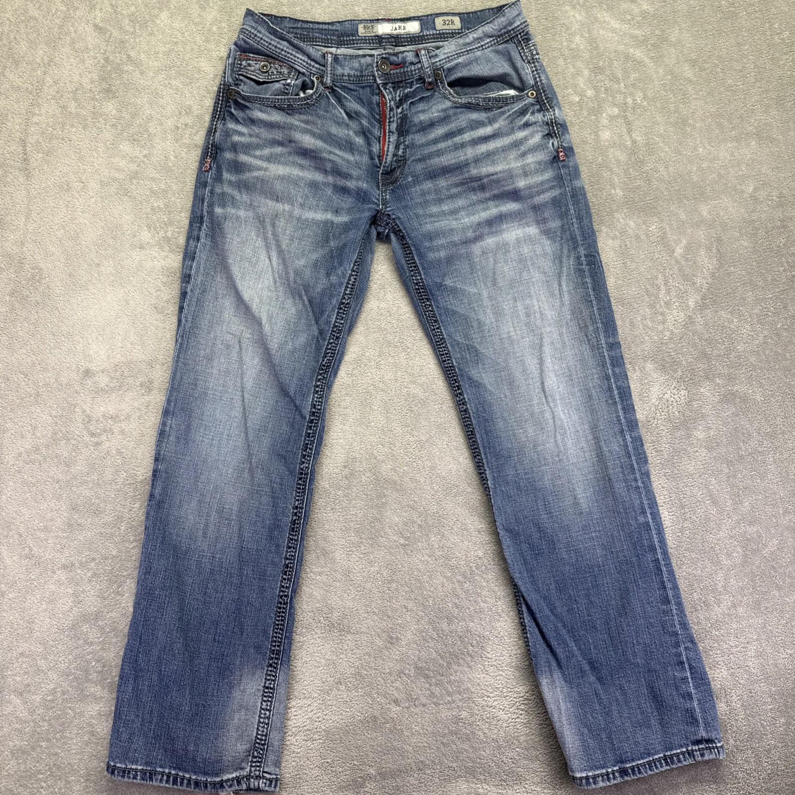 BKE JAKE Men’s Denim Blue Straight Leg Medium Wash Jeans 32R