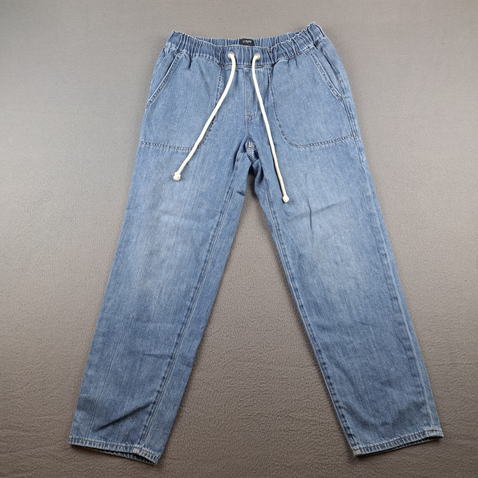 J. Crew Denim Drawstring Pant Women’s Size 27 (Fits 27X27) Blue BX538 Boho