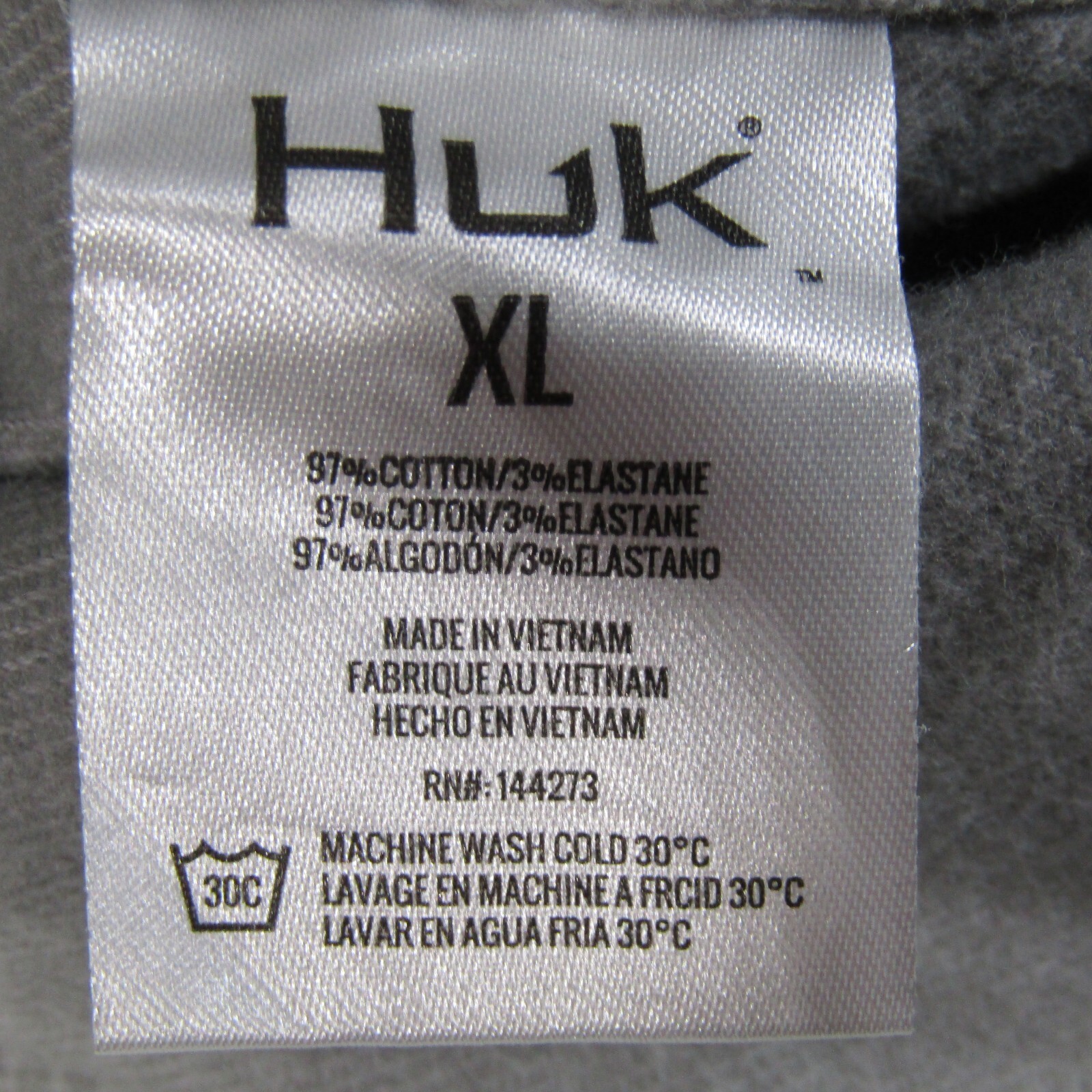 NWT Huk Chesapeake KC Printed Flannel Shirt Men’s XL Volcanic Ash