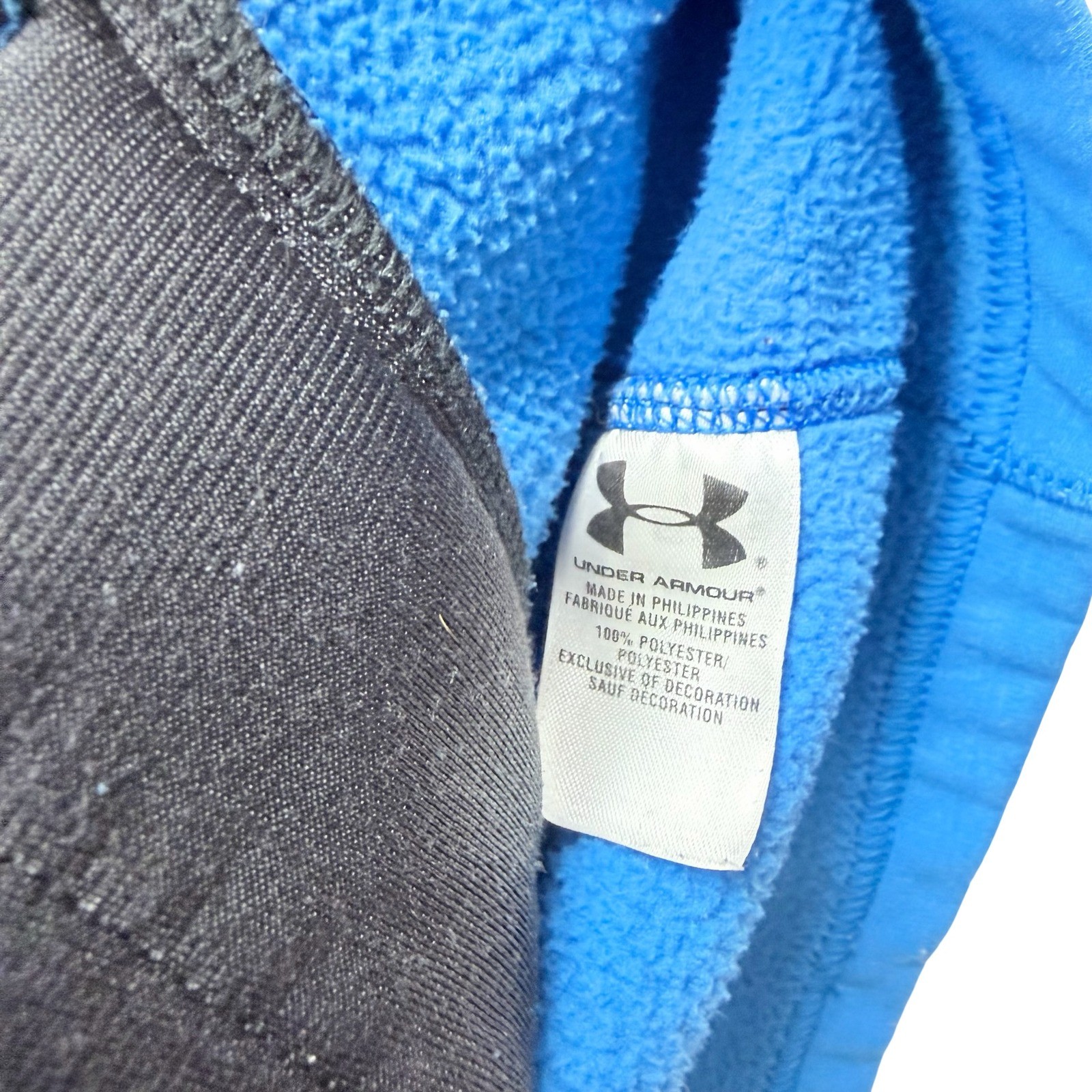 Under Armour Womens Blue Full Zip Fleece Jacket Size Medium Athletic Outdoor