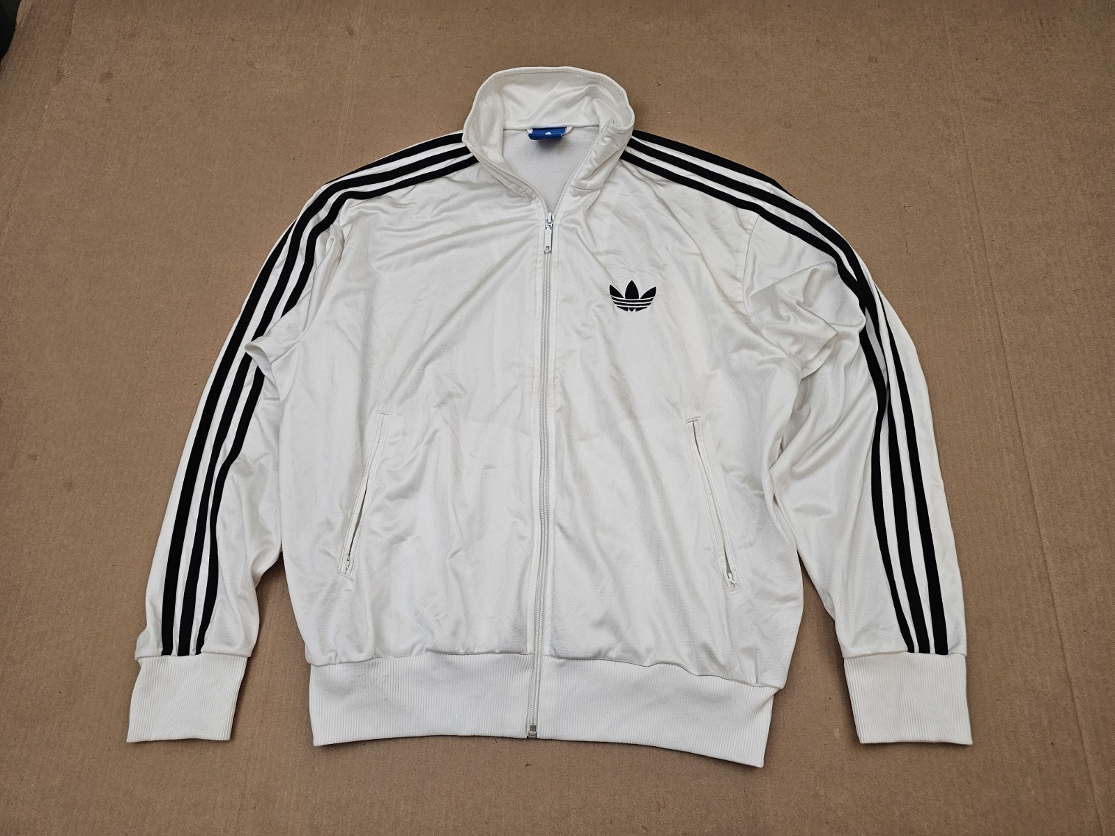 Vinatge Adidas Originals Track top White AGC002 Trefoil Jacket Large