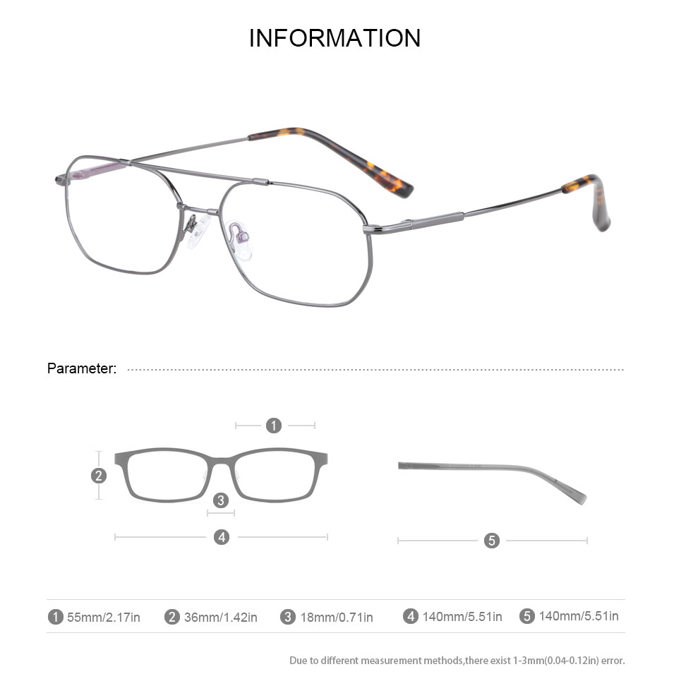 Retro Titanoum Alloy Photochromic Reading Glasses Single Vision Sunglasses UV400