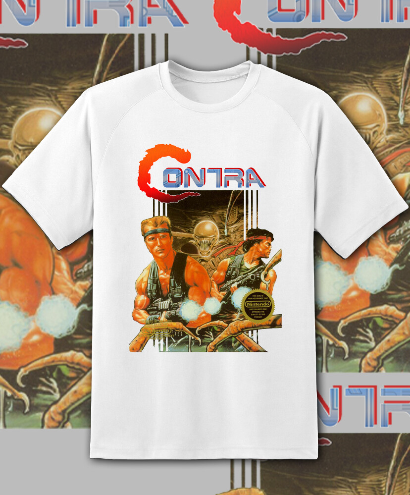 Contra Retro NEW Box Art Video Game Retro shirt S-6XL! Fast Ship!