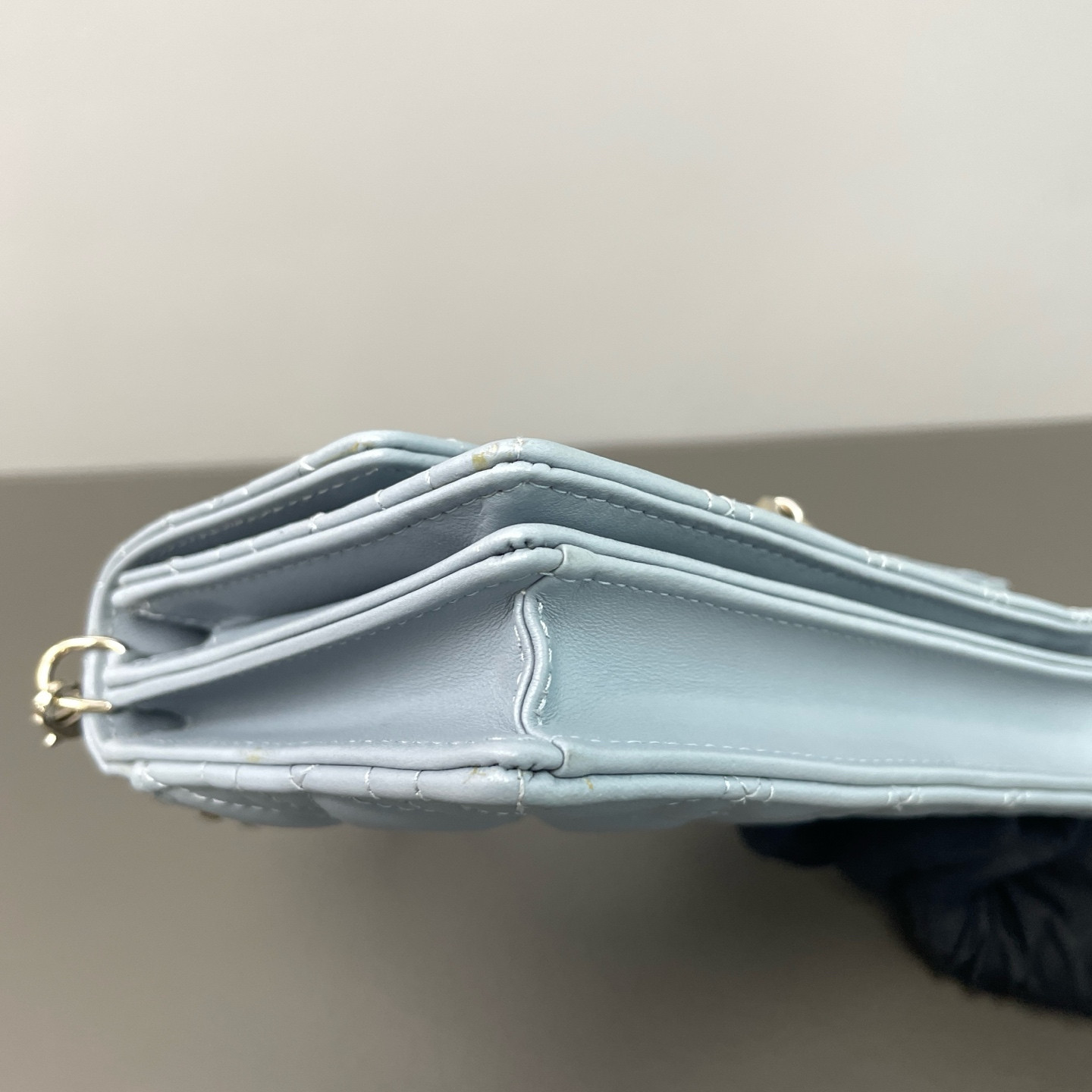 Authentic Dior Lady Dior WOC Quilted Lambskin WOC Ice Blue Silver-Tone and eBay