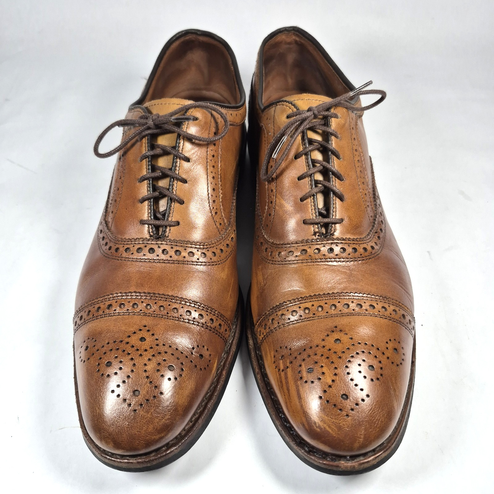 Allen Edmonds Men’s Shoes Walnut Brown Leather Dress Lace Cap Toe Strand 13 C