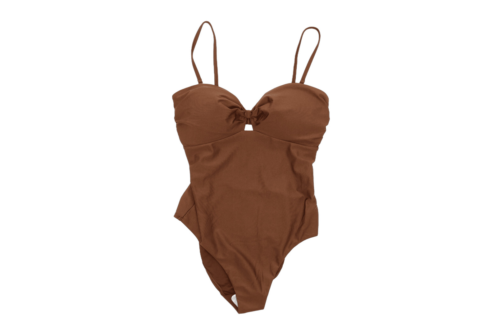 Marks & Spencer Women’s Swimsuit Size 14 Chestnut Adjustable Strap Ruched New