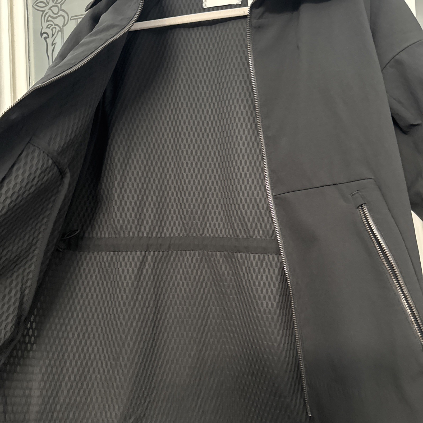 Adidas Jacket Womens Small Black Reigning Champ Bonded Windbreaker Full Zip